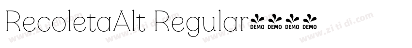 RecoletaAlt Regular字体转换